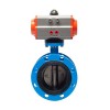 YOULI Stainless Steel ANSI 150LB 304 316 Cast Iron JIS 10K Pn16 Water Gas Oil Pneumatic Actuator Flanged Butterfly Valve