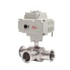YOULI Hygienic Food Grade Sanitary Stainless Steel  304 316 Motorized AC220V Electric 3-way Tri Clamped Ball Valve