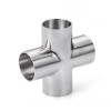 YOULI Hygienic Food Grade Sanitary Stainless Steel 304 SS316L 3A SMS DIN ISO Pipe Fitting Equal Welded Cross