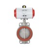 YOULI Stainless Steel 304 316 Pn16 Zero Leakage Soft Seal PTFE Silicone NBR Pneumatic Actuator Wafer Butterfly Valve