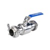 YOULI Hygienic Food Grade Stainless Steel  304 316L Fruit Juice Complete Set  Sanitary Manual Straight Tri Clamped Ball Valve