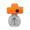 YOULI Stainless Steel 304 316 1.6mpa ANSI 150lb WCB Motorized DC24V AC220V Electric Flange Italy-type Thin Wafer Ball Valve