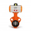 YOULI DN25 ALLOY Stainless Steel WCB Cast Iron Pn16 Soft Seal Pneumatic Actuator Wafer Butterfly Valve