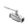 YOULI Hygienic Food Grade Stainless Steel 304 316L Beverage Milk Heavy Sanitary Manual Two Way Straight Tri Clamped Ball Valve
