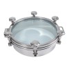 YOULI Hygienic Food Grade SS 304 316L Stainless Steel Full Sight Glass Pressure Tanks Sanitary Outward Manhole Round Manway