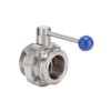 YOULI Hygienic Food Grade Stainless Steel 3A/SMS/DIN 304 316L Silicon Lever Handle Sanitary Manual Tri Clamped Butterfly Valve