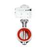 YOULI Hygienic Food Grade Stainless Steel 3A/SMS/DIN 304 316L Motorized DC24V Sanitary Electric Wafer Butterfly Valve