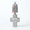 YOULI High Temperature Steam 1.6mpa 304 316 BSP NPT Stainless Steel Head Pneumatic Three Way Female Threaded Angle Seat Valve