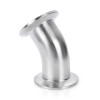 YOULI Hygienic Food Grade Sanitary Stainless Steel 304 SS316L 3A SMS DIN ISO Pipe Fitting 45 Degrees Clamped Elbow