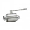 YOULI Hygienic Food Grade Sanitary Stainless Steel  304 316 Beverage Milk 2 Way Manual Heavy Straight Butt Welded Ball Valve