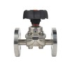 YOULI Food Grade Sanitary Stainless Steel 316L Medicine Double Membrane Manual Straight Flange Diaphragm Valve