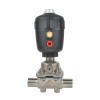 YOULI Hygienic Food Grade Sanitary Stainless Steel 316L Biological Plastics Pneumatic Straight Butt Welded Diaphragm Valve