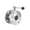 YOULI Hygienic Food Grade Stainless Steel 3A/SMS/DIN 304 316L Silicon Lever Handle Sanitary Manual Flnaged Butterfly Valve