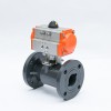 YOULI High Quality Zero Leakage DN15 to DN100 PVC UPVC CPVC Plastic 2 Way Pneumatic Actuator Flanged Ball Valve