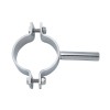 YOULI Stainless Steel 304 Pipe Fittings Tri Clamp Tube Hex Pipe Holder With Solid Rod Handle Bar Welded Round Pipe Holder