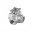 YOULI High temperature Stainless Steel ISO 5211 NPT BSP 1.6mpa 1000WOG 304 316 LL-port four-way threaded Ball Valve