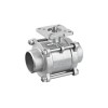 YOULI High Temperature ISO 5211 Mounting Pad 1000WOG 1.6mpa Pn16 Stainless Steel 304 316  3PC Butt Welding Ball Valve