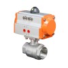 YOULI Stainless Steel High Temperature NPT BSP 1000WOG 1.6-6.4mpa PN16  304 316 Pneumatic Actuator 2 Piece Thread Ball Valve