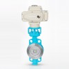YOULI ANSI 150LB 304 316 Carbon Steel Pn16 WCB  DC24V Metal Seal High Temperature Electric Actuator Wafer butterfly Valve