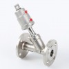 YOULI High Temperature  Steam 1.6mpa 304 316 PN16 150lb Jis 10k Stainless Steel Head Pneumatic Flanged Angle Seat Valve