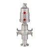 YOULI High Temperature Steam 1.6mpa 304 316 BSP NPT Stainless Steel Head Pneumatic Three Way Tri-clamped Angle Seat Valve