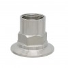 YOULI Stainless Steel 304 SS316L BSP NPT Pipe Fitting Hexagonal Female Thread Clamp Ferrule