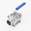 YOULI Stainless Steel high temperature 1.6mpa PN16 304 316 Clamp 50.5mm manual tri Clamped 3PC ball Valve