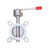 YOULI ANSI 150LB 304 316 Stainless Steel JIS 10K Pn10-16  PTFE EPDM Silicon Water Manual Center Wafer Butterfly Valve