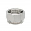 YOULI Stainless Steel 304 SS316L BSP NPT Pipe Fitting Short Hexagonal Female Thread Clamp Ferrule