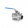 YOULI Hygienic Food Grade Stainless Steel 304 316L Pharmaceutical Drink Sanitary Manual Thee Piece Butt Welded Ball Valve
