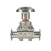 YOULI Hygienic Food Grade Sanitary Stainless Steel Handwheel 316L Medicine Membrane Manual Straight Tri Clamped Diaphragm Valve