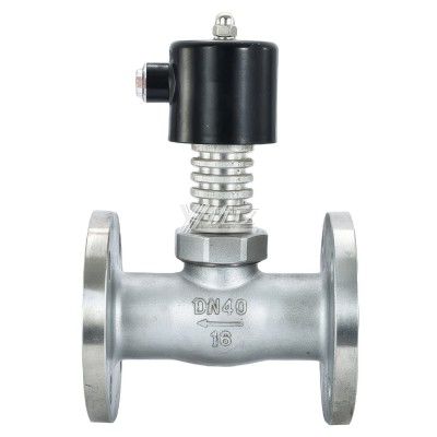 YOULI ZCG Stainless Steel 304 316 Steam High Temperature with Fin AC220V DC24V Normal Close Gas Flanged Solenoid Valve