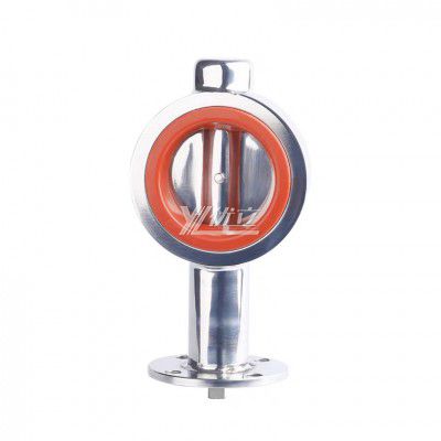 YOULI Hygienic Food Grade Stainless Steel 304 316 Silicon ISO 5211 High Platform Sanitary Manual Wafer Butterfly Valve
