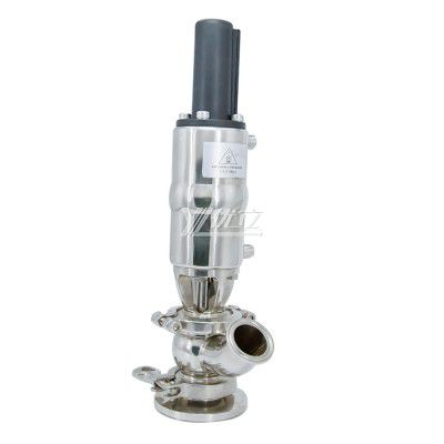 YOULI Hygienic Food Grade Sanitary Stainless Steel 304 316L  Pneumatic Elbow Type Clamped Tank Bottom Seat Valve