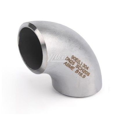 YOULI Industrial Shot Blasting Pickling Stainless Steel ANSI SCH40-SCH160  304 SS316L Pipe Fitting 90 Degrees Butt Welding Elbow
