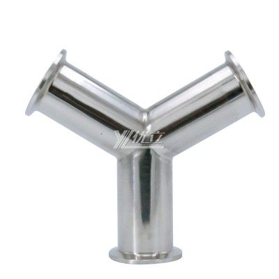 DIN High Quality Stainless Steel Sanitary Food Grade Y Type Clamping Tee