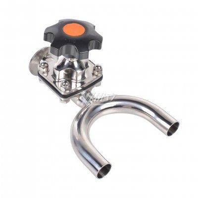 YOULI Hygienic Food Grade Sanitary Stainless Steel 316L Pharmaceutical Biological U Type Butt Welded Tri Clamped Diaphragm Valve