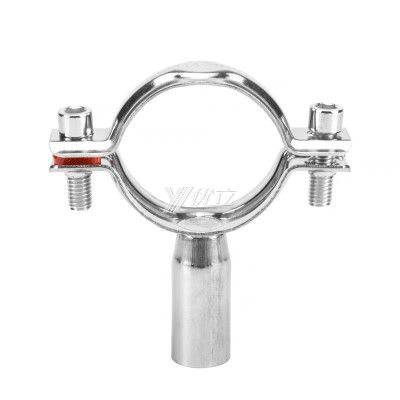 YOULI Sanitary Pipe Fittings Tri Clamp Tube Hex Pipe Holder Stainless Steel 304 With Handle Bar Welded Round Pipe Holder