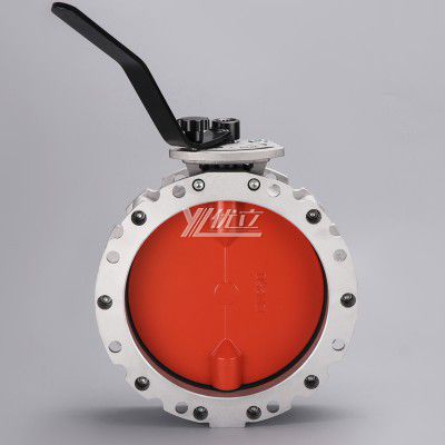 YOULI V1fs V2fs Aluminum Alloy DN100-DN600 Dust Powder Concrete Mixing Plant Manual Double Single Flanged Dust Butterfly Valve