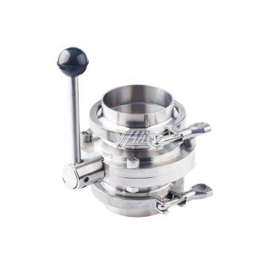 YOULI Hygienic Food Grade Stainless Steel 3A/SMS/DIN 304 316L Silicon Complete Set Sanitary Manual Tri Clover Butterfly Valve