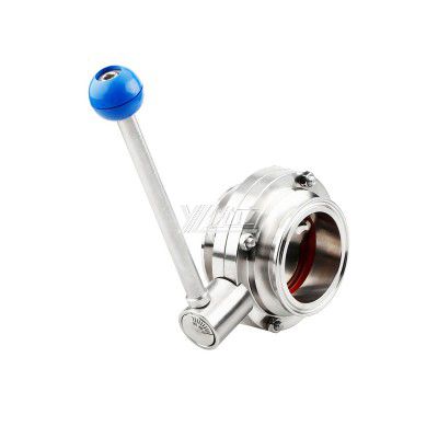 YOULI Hygienic Food Grade Stainless Steel 3A/SMS/DIN 304 316L Silicon with Scale Sanitary Manual Tri Clamped Butterfly Valve