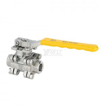 YOULI High Temperature  NPT BSP 2000wog PN63 Stainless Steel 304 316 Manual High Pressure 3PC Thread Ball Valve