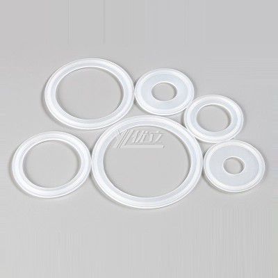 YOULI Hygienic Food Grade Customized White Pipe Sanitary Silicone Sealing Ring Non Standard Rubber Tri Clamp Gasket