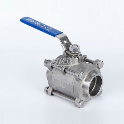 YOULI Durable Anti-leakage 1000WOG 1.6mpa Stainless Steel 304 316 Lever With Lock Manual 3 Piece Socket Welded Ball Valve