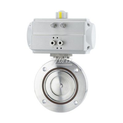 YOULI Stainless Steel 304 316 WCB Negative Pressure Pneumatic Actuator Performance GI Type High Vacuum Flanged Butterfly Valve