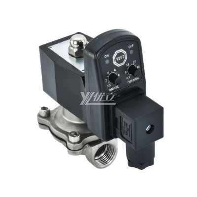 YOULI 2W Stainless Steel 304 316 Two Way Npt Bsp AC220V DC24V Normal Close Water Straight Female Thread Timed Solenoid Valve