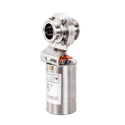 YOULI Hygienic Food Grade  Stainless Steel 3A/SMS/DIN 304 316 Silicon EPDM Sanitary Pneumatic Tri Clamped Butterfly Valve