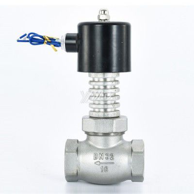 YOULI ZQDF ZCG Stainless Steel 304 316 Brass Steam High Temperature with Fin AC220V DC24V Gas Female Thread Solenoid Valve