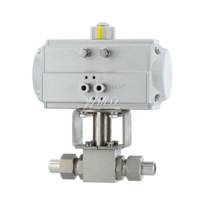 YOULI Hydraulic Pressure PN500 Stainless Steel 304 316 KHB 31.5mpa 6000psi High Pressure Union Butt Welded Pneumatic Ball Valve