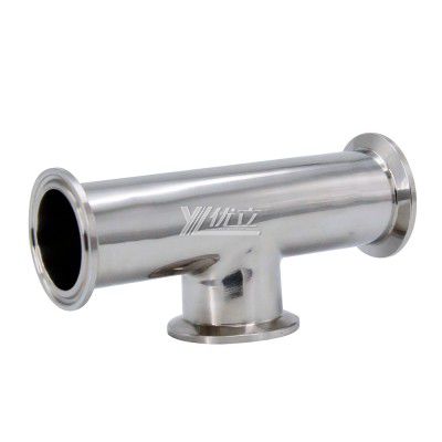 YOULI Hygienic Food Grade Sanitary Stainless Steel 304 SS316L Clamp Straight End Short Flat Equal Tee